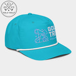 Shop best "Golf Trip" Rope Cap (White Teal Embroidery) at YOLO Yard