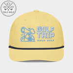 Shop best "Golf Trip" Rope Cap (White Teal Embroidery) at YOLO Yard