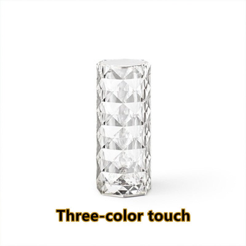 Nordic Crystal Lamp | LED Projector Display | Touch Dimming | Atmosphere Night Light | Home Bedroom Decor | USB trending YOLO