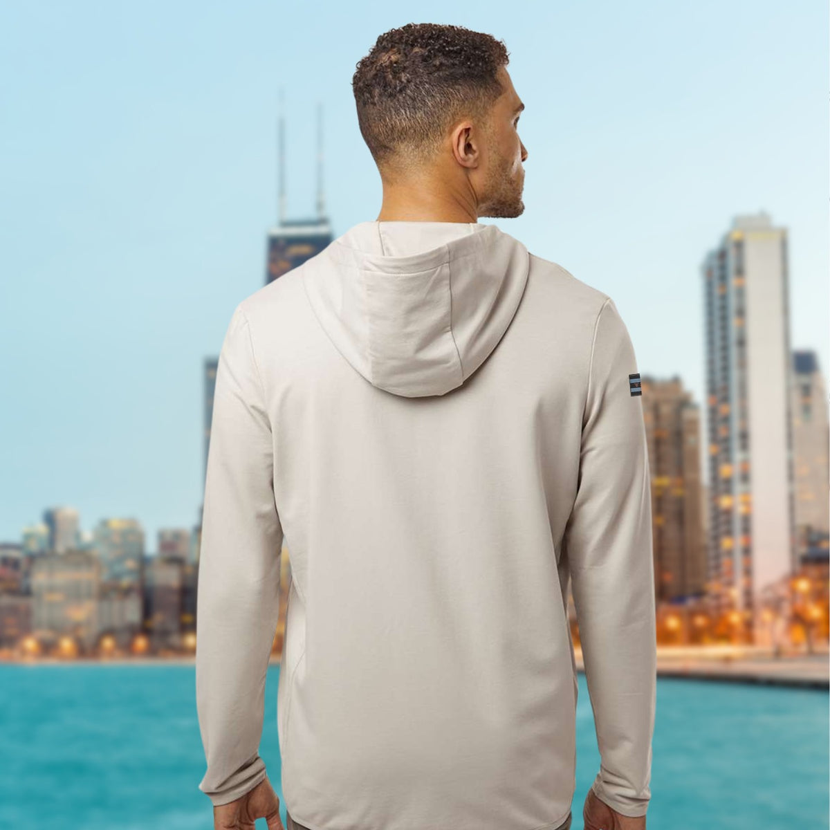 Pigment-dyed vintage tri-blend zip hoodie from Team YOLO, featuring a soft, preshrunk fabric with a stylish hood. Perfect for casual wear and active lifestyles.