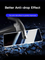 Ceramic privacy screen protector for Samsung Galaxy with enhanced anti-drop and anti-fall durability features.