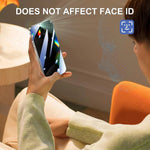 Privacy Guard 360 iPhone case compatible with Face ID, ensuring functionality while providing screen privacy.