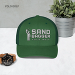 Green Sandbagger trucker hat with 