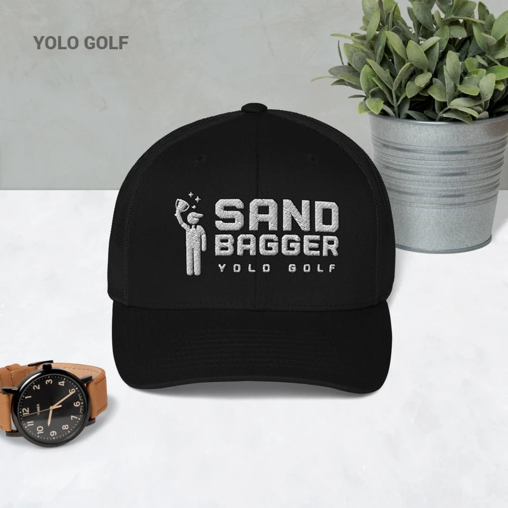 Black Sandbagger trucker hat with 