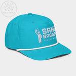 Shop best "Sandbagger" Embroidered Logo Contrast Rope Hat (Silver/Teal) at YOLO Yard