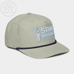 Shop best "Sandbagger" Embroidered Logo Contrast Rope Hat (Silver/Teal) at YOLO Yard