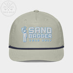 Shop best "Sandbagger" Embroidered Logo Contrast Rope Hat (Silver/Teal) at YOLO Yard