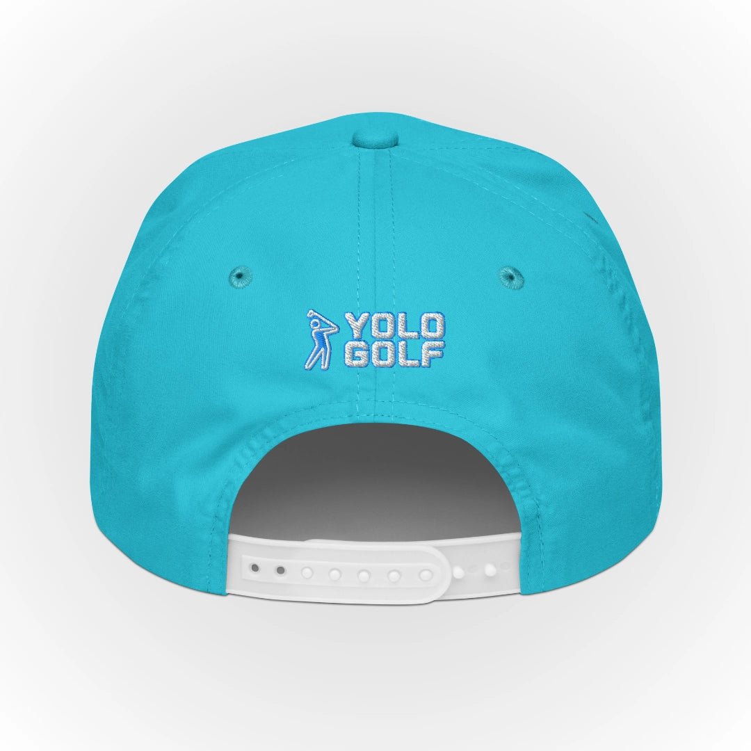 Shop best "Sandbagger" Embroidered Logo Contrast Rope Hat (Silver/Teal) at YOLO Yard