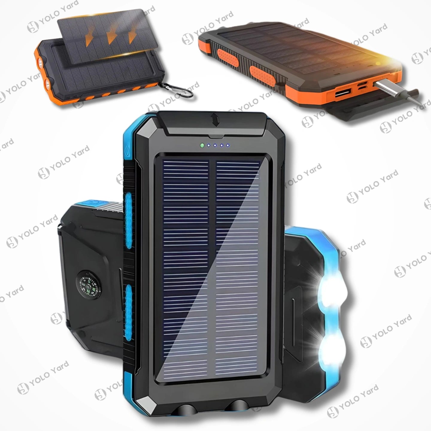 Solar Charger Power Bank | High-Capacity 20000mAh 2-USB 3.0 USB-C