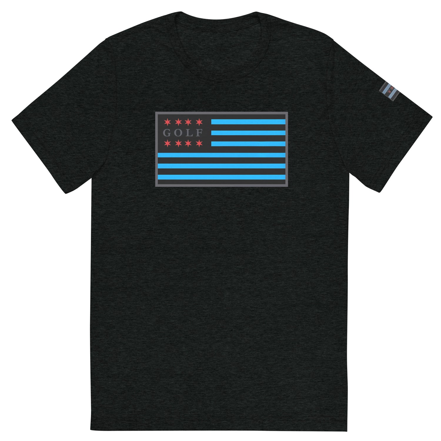 Tri-Blend Moisture-Wicking T-Shirt | YOLO Golf Stars-Stripes Flag
