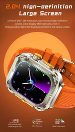 Z85 Max Smart Watch with a 2.04-inch high-definition screen, highlighting its IPS display and vibrant color accuracy.