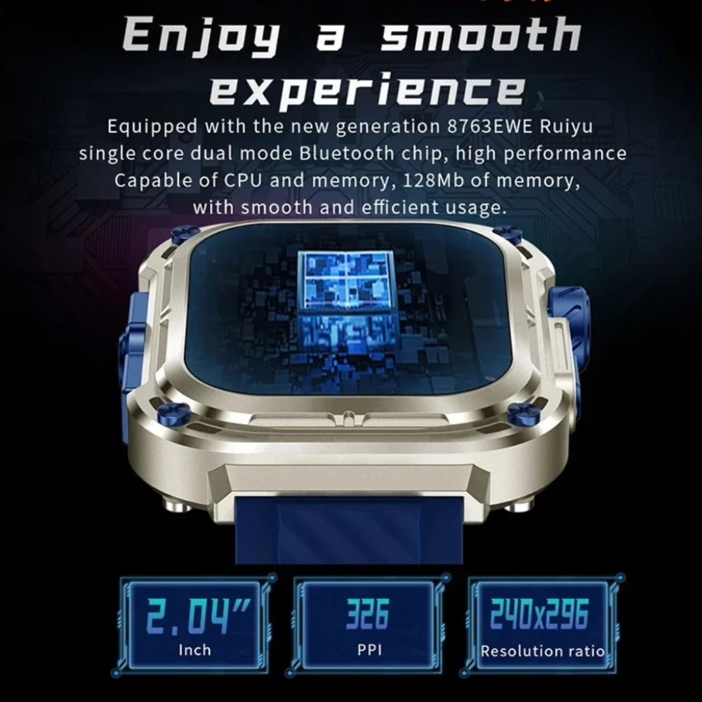 Z85 Max Smart Watch with a 2.04-inch display, featuring a high-performance chipset for smooth operation and vibrant visuals.